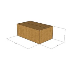 15 10x6x4 Kraft Brown Corrugated Shipping Boxes 32 ECT Single-Wall New