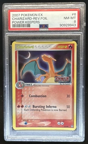 2007 Pokemon EX Power Keepers Charizard Holo #6/108 PSA 8