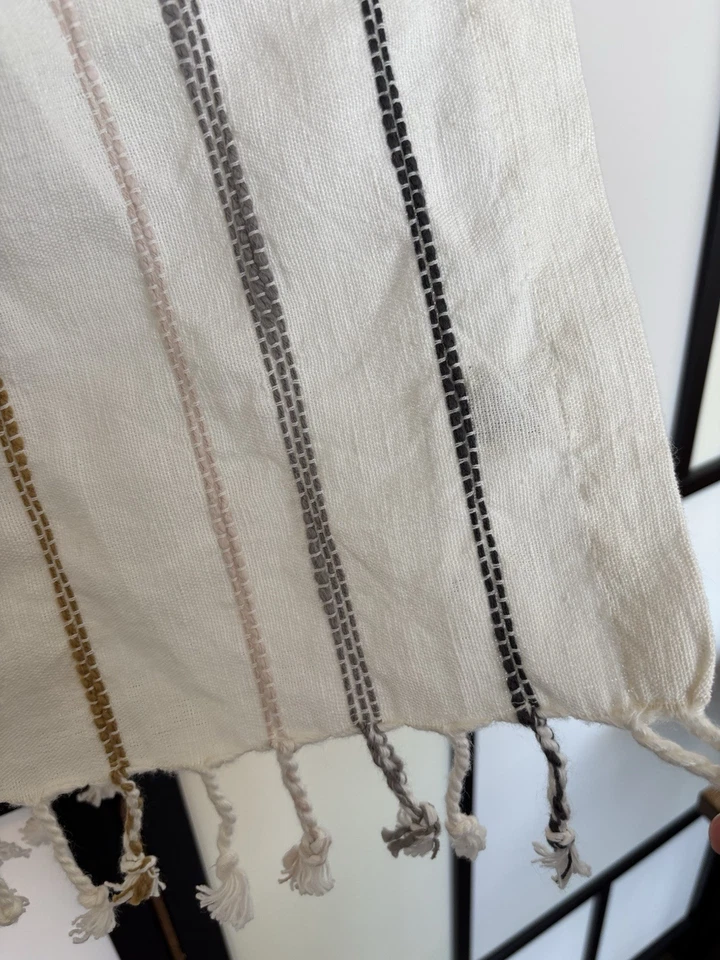 Hearth & Hand With Magnolia Table Runner Linen Blend APPROX 20x90” Boho Rustic - Image 2 of 4