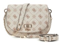 Guess Emelie Logo Flap Shoulder Bag Schultertasche Tasche Vanilla Logo Creme Neu