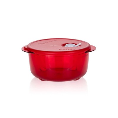 Tupperware Rock n Serve rund 800 ml rot Mikrowellengefäß mit Ventil NEU OVP