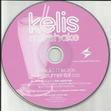 KELIS Milkshake MIX & INSTRUMENTAL PROMO DJ CD Single w/ Neptunes N.E.R.D. nerd