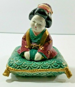 复古fitz Floyd 艺妓和枕头盐和胡椒瓶京都节日收藏1996 Ebay