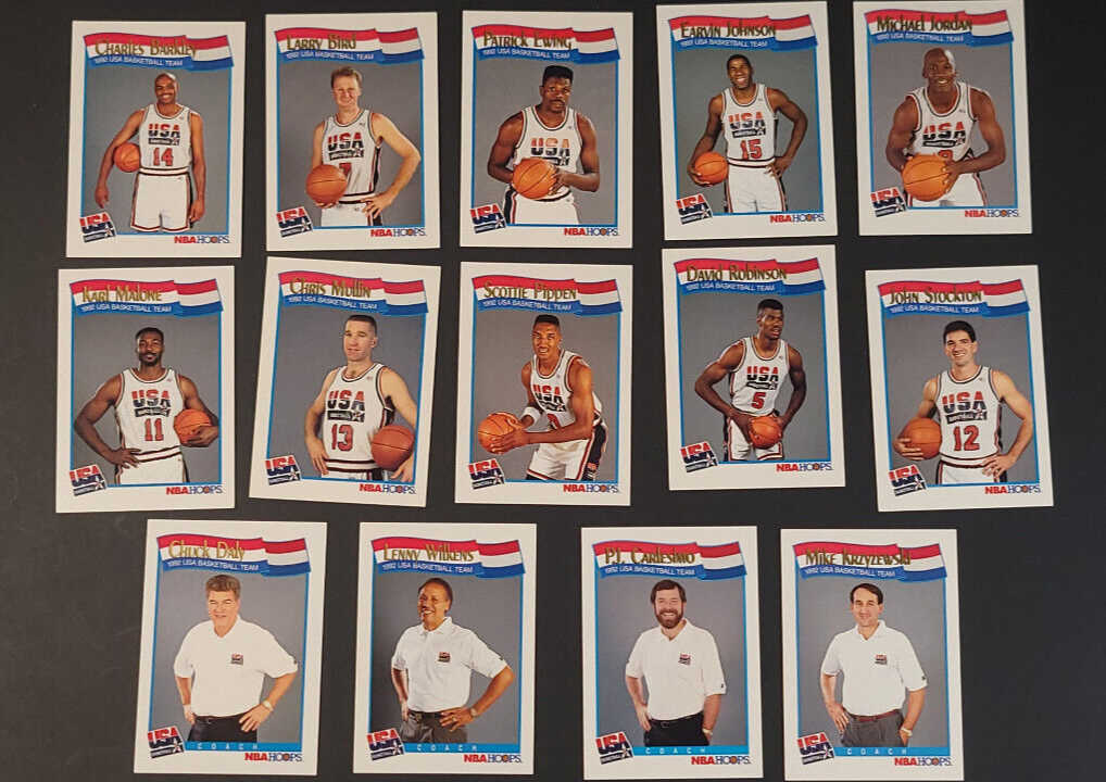 NBA Hoops 1992 USA Basketball Team Olympics Jordan Ewing Barkley