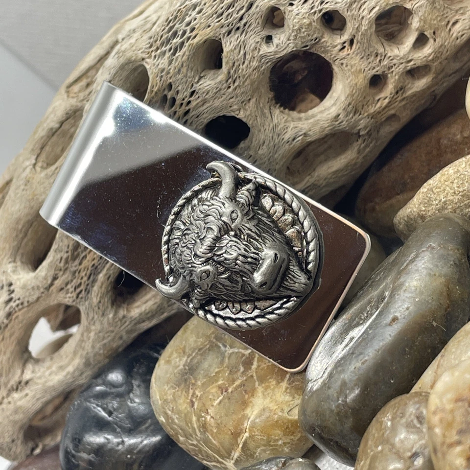 BUFFALO 3D Clip de Dinero Acero Inoxidable Calidad Boda Fiesta Regalo DÍA DEL PADRE NUEVO Foto 3 de 4