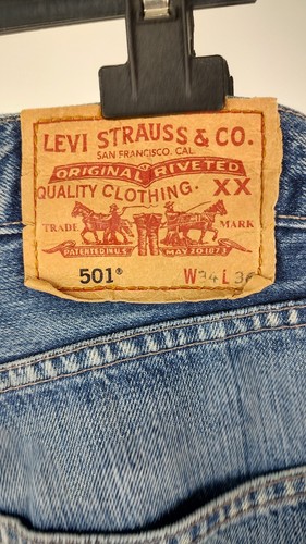 Levi's 501 Shorts Denim Women's Jeans W30 Woman Vintage Shorts - Picture 9 of 9