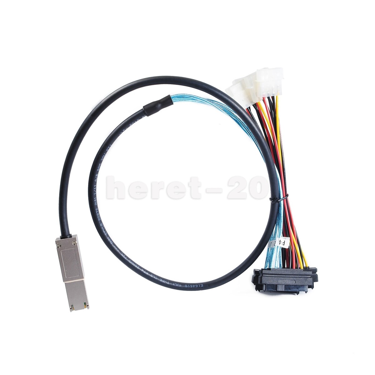 Deconn Mini SAS 26P SFF-8088 To 4x SFF-8482 SAS29P Cable - 1 Meter - Internal/External
