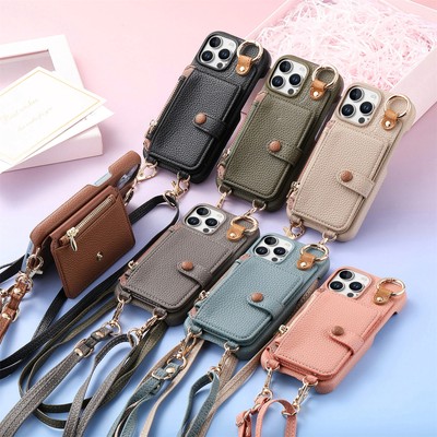 Handyhülle Flip Strap Case Zip Wallet Etui Für iPhone 7 8 Plus SE X XS Max XR 11