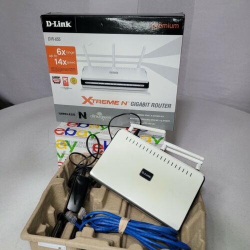 D-Link DIR-655 Extreme N Gigabit router Internet wireless 802.11n - Foto 1 di 10