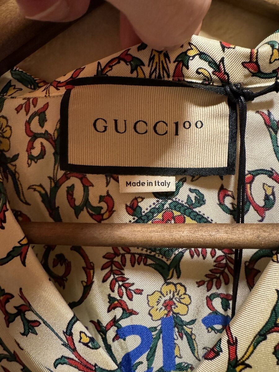 New Gucci 100 Anniversary Limited Edition Logo Silk Casual New Gucci 100 Anniversary Limited Edition Logo Silk Casual