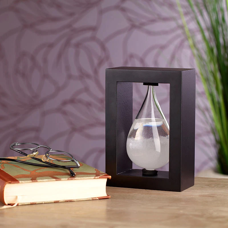 Carlo Milano Wetterglas: Modernes FitzRoy-Sturmglas in Tropfenform, 14cm - Bild 2 von 2