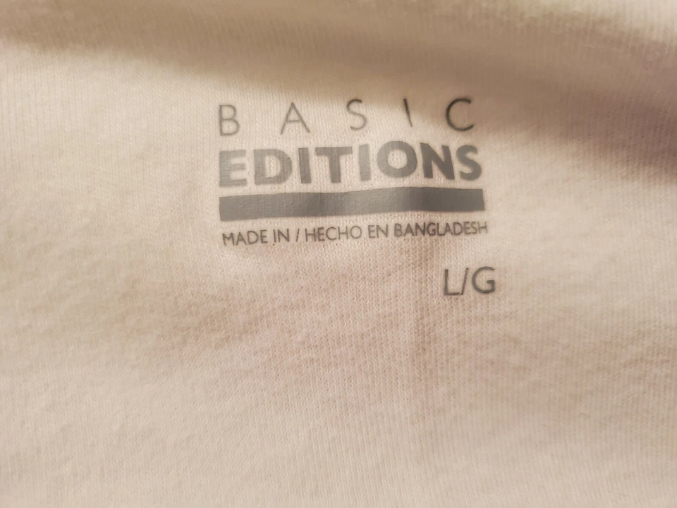 Basic Editions Womens Shirt Top Blouse Size L Large Ivory - Image 2 of 4