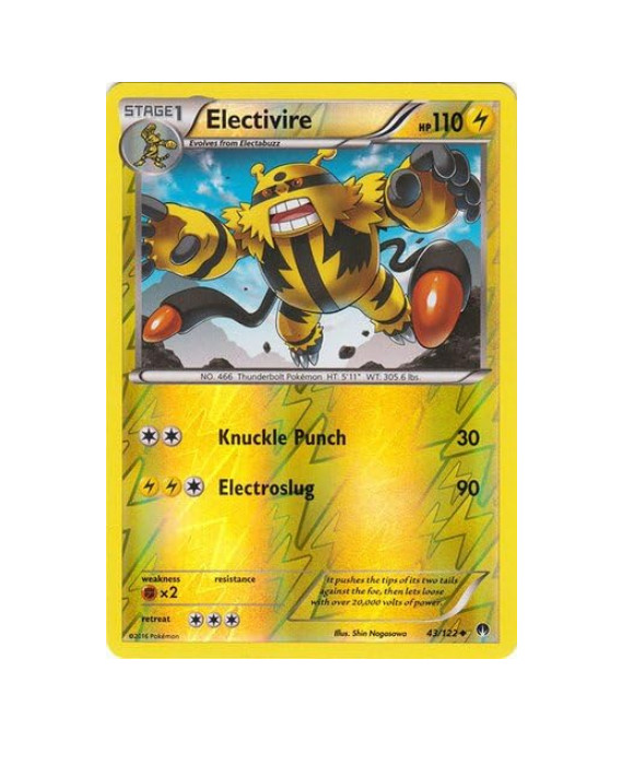 Pokemon - Electivire - 43/122 - XY Breakpoint - Reverse Holo - NM/M