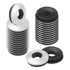 80-Pack EPDM Bonded Sealing Rubber Washers 304 Stainless Steel #8 x 3/8" OD N...