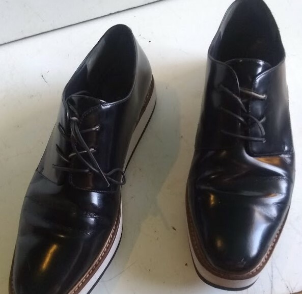 Vince Dylan Black Polished Leather Derby Shoes US 8.5 | eBay display picture 2
