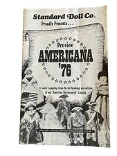 Vintage Standard Doll Co preview booklet select sampling Americana ‘76 Catalog