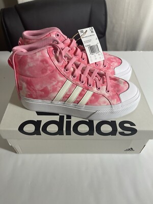 Adidas Bravada 2.0 Women s Mid Platform Shoes Sneakers  SZ 7.5  PINK New