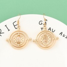 Harry Potter Hermione  s Time Turner Earrings Hourglass Turntable Earrings