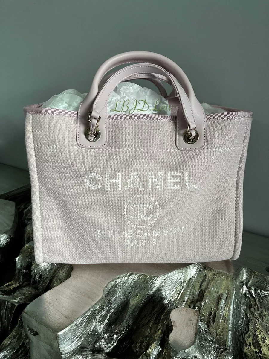 chanel deauville tote small in Sakura pink