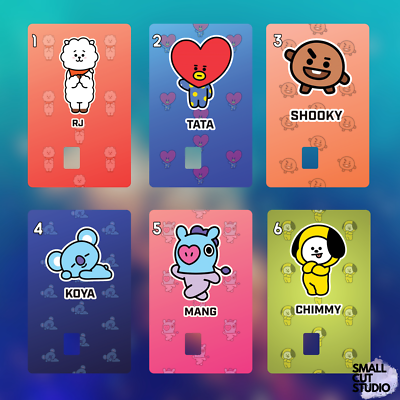 Custom BTS BT21 Credit Card Debit Card Skin Vinyl Sticker (Small