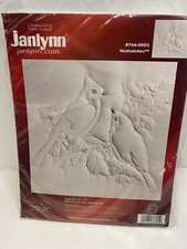 Janlynn Nuthatches Pillow Cover Candlewicking Embroidery 14"x14" 766-0005