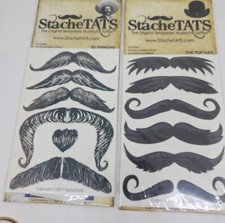StacheTats Mustache Tattoo Temporary Man Face Tattoos Tatoo Lot Party Bachelor