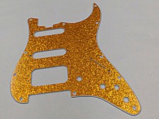 D'ANDREA PRO STRATOCASTER PICKGUARD H/S/S 11 HOLE Gold Sparkle Made in USA