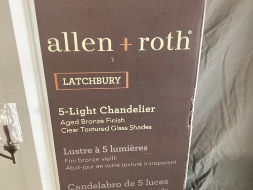 Allen + Roth Latchbury 5-Light Chandelier Aged Bronze REPLACEMENT Fitting #C - Picture 7 of 9