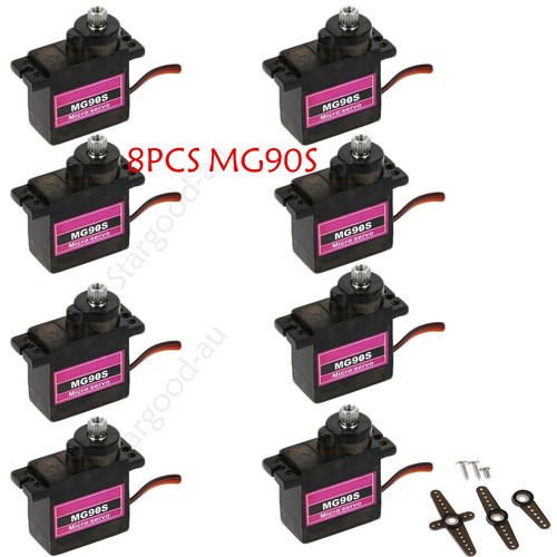 Alinan 8pcs MG90S Micro Servo Motors - 9g, 180°, Metal Gear For RC Cars, Robots, Planes - View #7