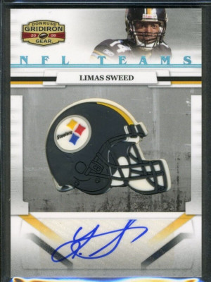 2008 Donruss Gridiron Gear Limas Sweed Auto #03/30 NFL Teams Pittsburgh Steelers
