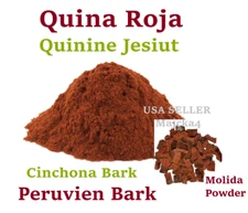 QUINA ROJA  molida Cinchona bark 3 oz. PERUVIEN BARK powder Quinine Jesuit