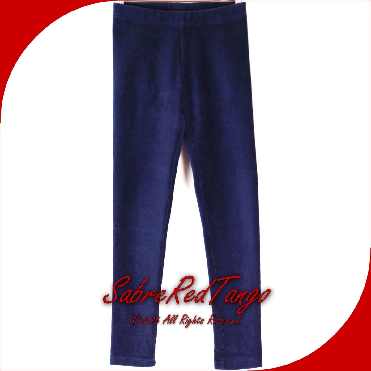 NWT HANNA ANDERSSON RIBBED VELOUR LEGGINGS NAVY BLUE 120