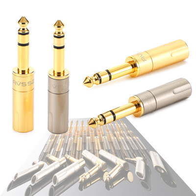 Solder 6.35mm TS TRS Audio Plug Jack Speaker Cable Connector Microphone lot