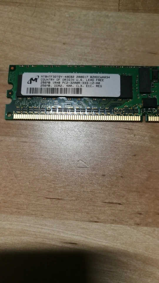 Micron MT9HTF3272Y-40EB2 256MB DDR2 Server RAM Memory REG DELL RAID CONTROLLER M - Image 3 of 4