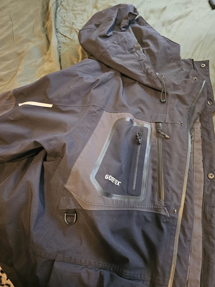 CABELA'S Guidewear Gore-Tex Full Zip Hooded Outdoor Jacket Men's 3XL Gray EUC - Image 4 of 4