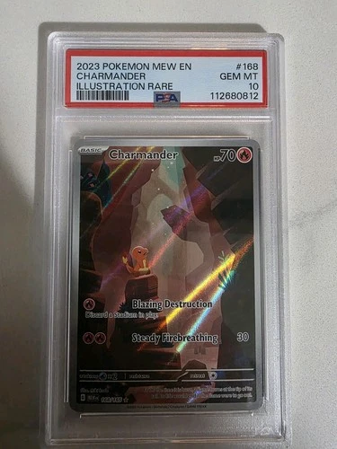 Pokémon Charmander TCG Illustration Rare Holo Card 168/165 SV151 PSA 10