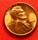 1955-P Lincoln Wheat Cent Penny GEM RED BU From an Original Bank Roll