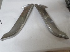 1956 56 Chevy Front Fender Gravel Rock Stone Guards Stainless Trim Pair