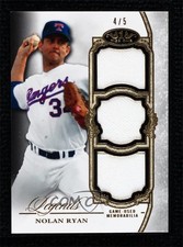 2013 Topps Tier One Legends Relics Triple 4/5 Nolan Ryan #TOTRL-NR1 HOF e8a