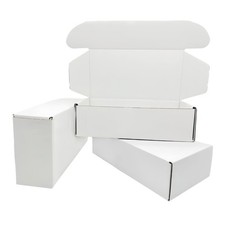 7x5x2 inch Small White Mailers Boxes Recyclable Corrugated Gift Box for Packa...
