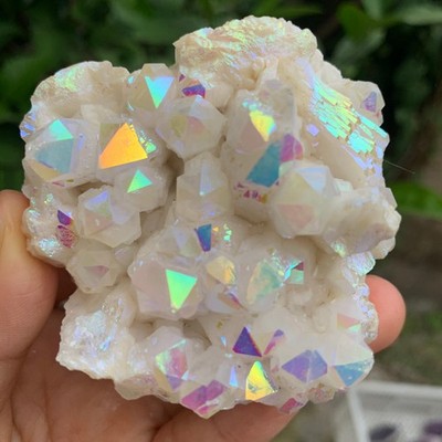 217g  Natural Crystal Angel Aura Quartz Cluster XL Crystal Energy Healing