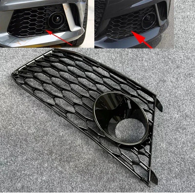 Auto Front Lower Bumper Fog Light Grille for Audi RS6 2012-2018 RS7 2009-2018