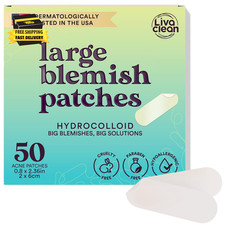 50CT Large Hydrocolloid Acne Patches - for Pore Spots Nose Face Cystic Pimple Zi