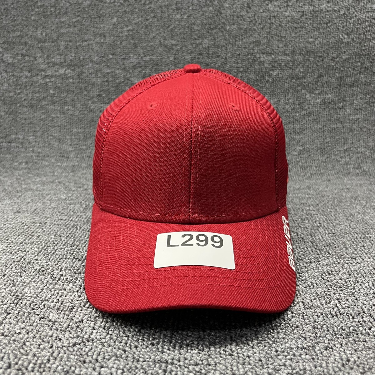 Bauer New Era 9FORTY Youth Red Mesh Trucker Hat Snapback Blank Front