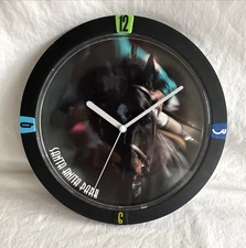Vintage Santa Anita Park Clock Horse Racing Photo - Tested / Works Perfect 10”D