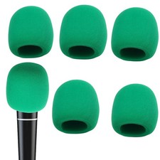 6 PCS Green Thicken Ball-Type Sponge Foam Mic Cover Handheld Microphone Winds...