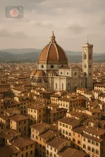 Digital Photo Art Wallpaper, Look Like Florence Historic Skyline View