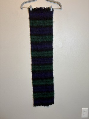 Pringle Scarf Scotland Lochcarron Black Watch Mohair Wool Dark Academia Grunge