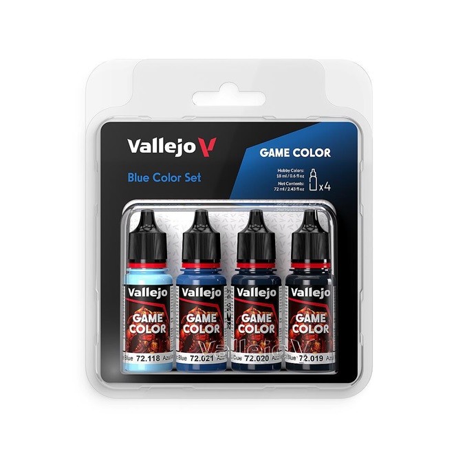 Vallejo 72.376 - Color Set Blue, 4x 18 Ml - New