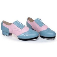 Womens Fashion Cowhide Tap Dancing Soft Outsole Adult Unisex Dancing Shoes New